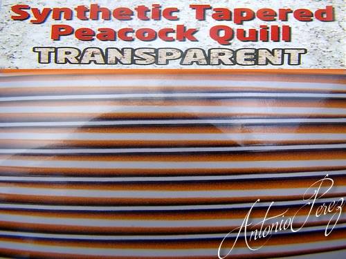 Synthetic Tapered Quill Orange Transparent Autocollant