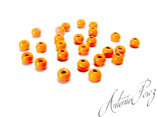 25 Billes Tungstène Orange Fluo Mat