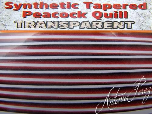 Synthetic Tapered Quill Rouge Transparent Autocollant