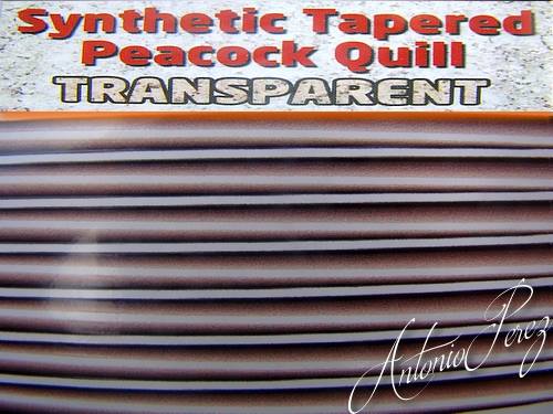 Synthetic Tapered Quill Gris Transparent Autocollant