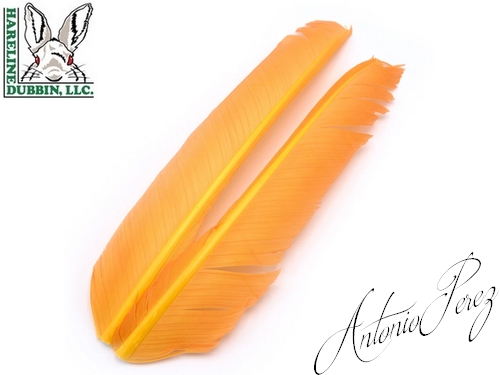 Quills de Dindes - Turkey Biot Quills HARELINE Sulphur Orange