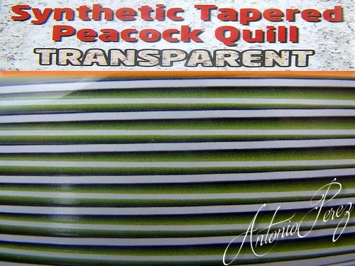 Synthetic Tapered Quill Vert Transparent Autocollant