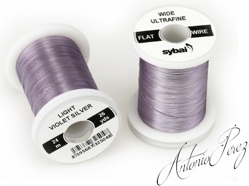 Fil de Cuivre Plat Ultra Fin Large Violet Argent Clair