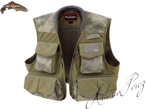 Gilet Mouche Simms Guide Hex Camo Loden