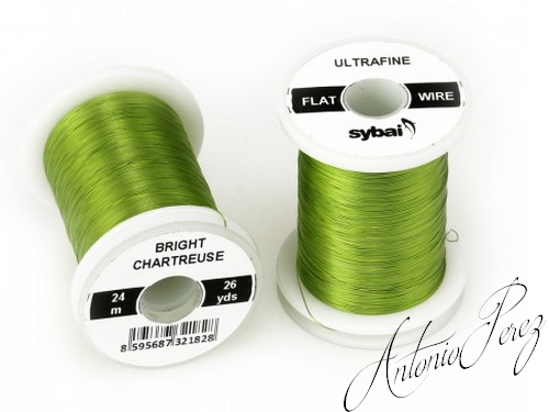 Fil de Cuivre Plat Ultra Fin Chartreuse Brillant