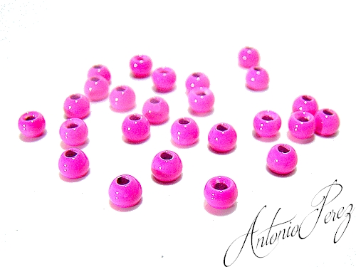 25 Billes Tungstène Rose Foncé Mat