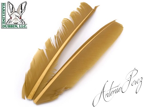 Quills de Dindes - Turkey Biot Quills HARELINE Yellow Tan