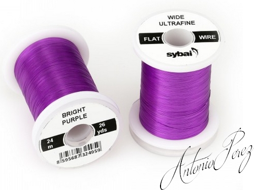 Fil de Cuivre Plat Ultra Fin Large Purple Brillant